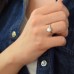 Λευκόχρυσο μονόπετρο δαχτυλίδι Κ18 με lab grown diamond